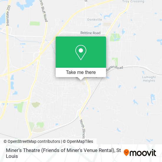 Mapa de Miner's Theatre (Friends of Miner's Venue Rental)