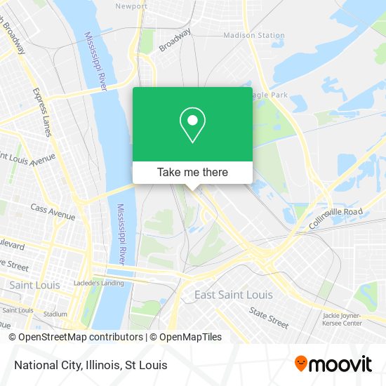 Mapa de National City, Illinois