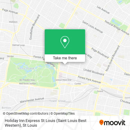 Holiday Inn Express St Louis (Saint Louis Best Western) map