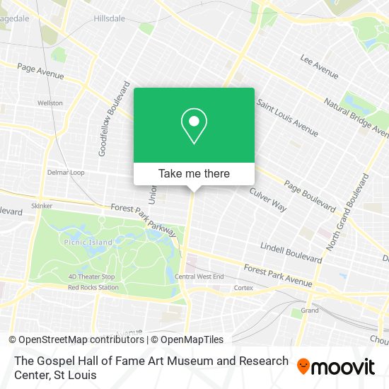 The Gospel Hall of Fame Art Museum and Research Center map