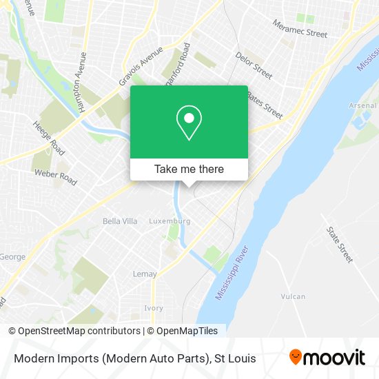 Modern Imports (Modern Auto Parts) map