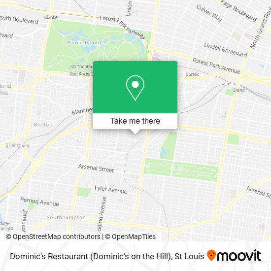 Mapa de Dominic's Restaurant (Dominic's on the Hill)