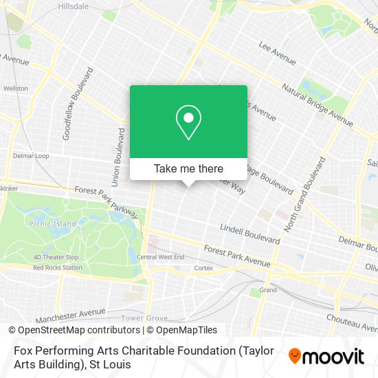 Fox Performing Arts Charitable Foundation (Taylor Arts Building) map