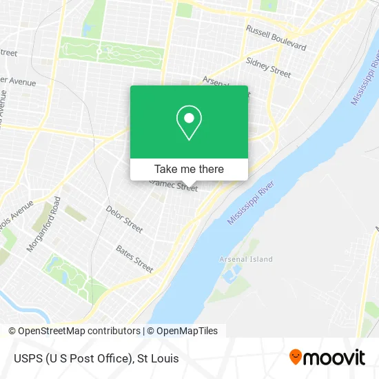 USPS (U S Post Office) map