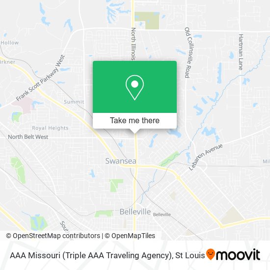 AAA Missouri (Triple AAA Traveling Agency) map