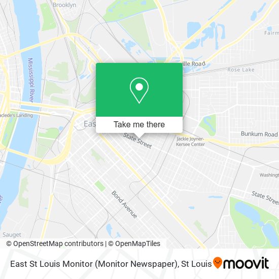 East St Louis Monitor (Monitor Newspaper) map
