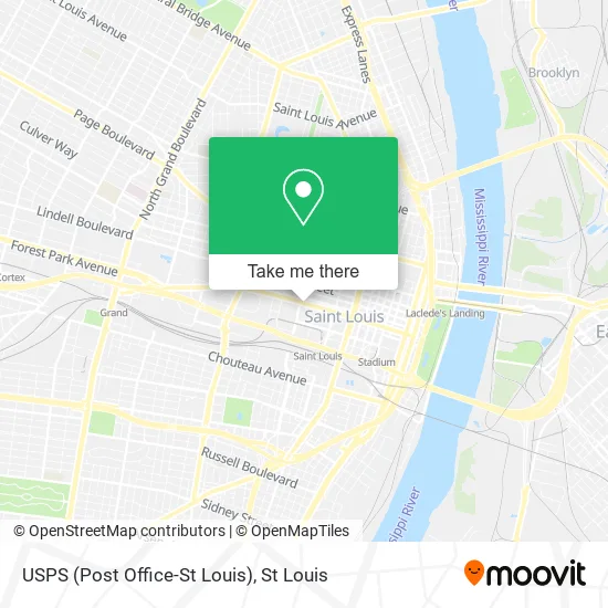 USPS (Post Office-St Louis) map