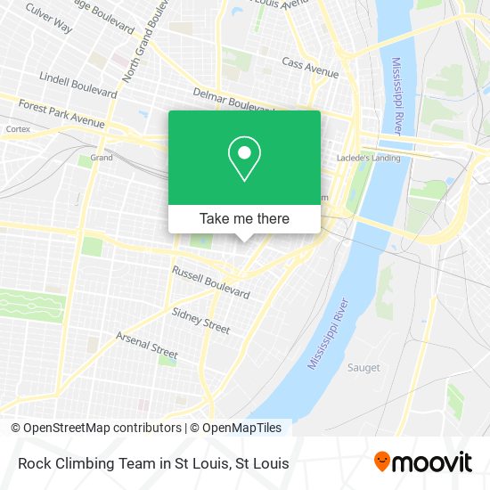 Rock Climbing Team in St Louis map