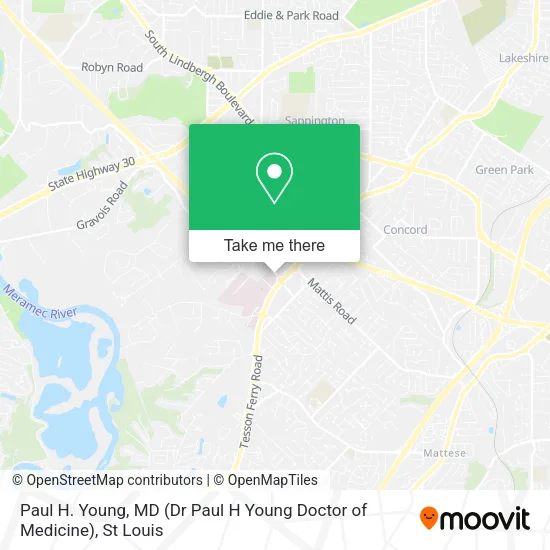 Paul H. Young, MD (Dr Paul H Young Doctor of Medicine) map