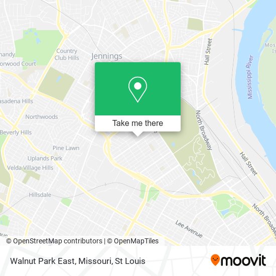 Walnut Park East, Missouri map