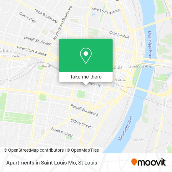 Apartments in Saint Louis Mo map