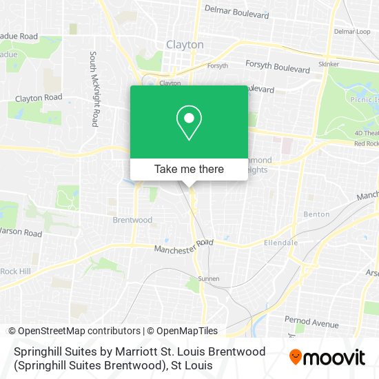 Mapa de Springhill Suites by Marriott St. Louis Brentwood (Springhill Suites Brentwood)