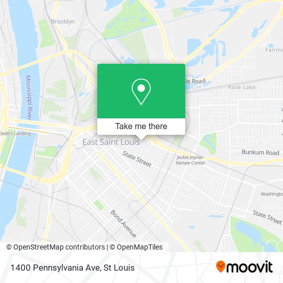 1400 Pennsylvania Ave map