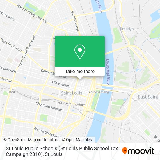 St Louis Public Schools (St Louis Public School Tax Campaign 2010) map