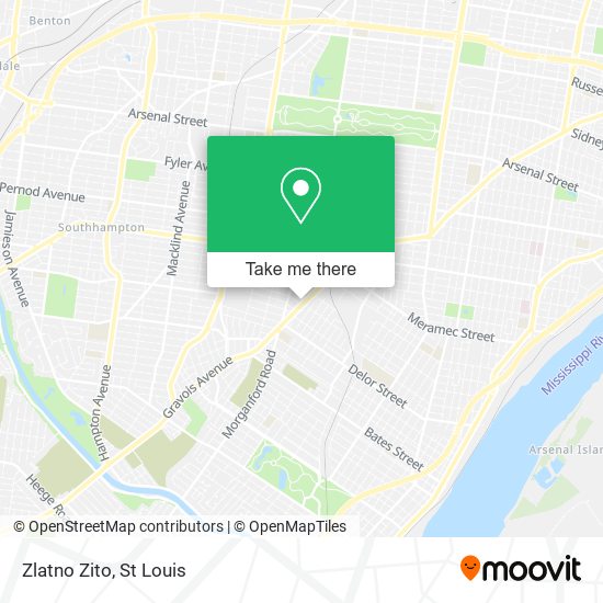 Mapa de Zlatno Zito