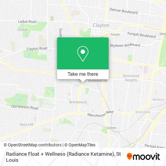 Radiance Float + Wellness (Radiance Ketamine) map