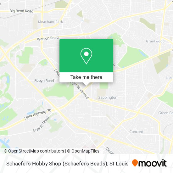 Mapa de Schaefer's Hobby Shop (Schaefer's Beads)