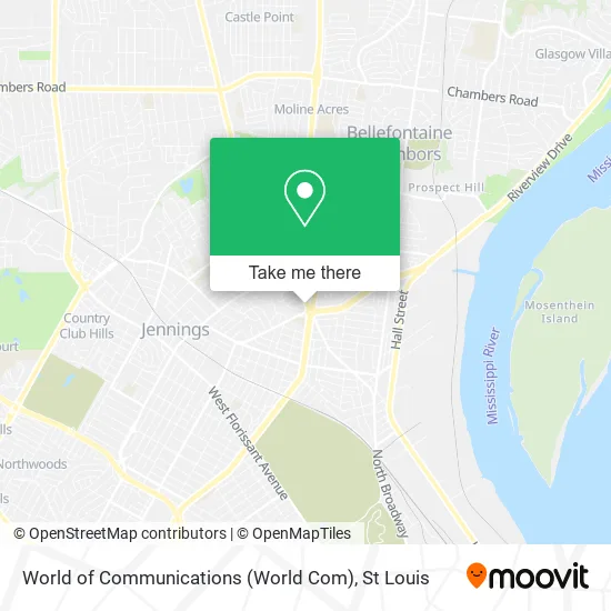 World of Communications (World Com) map