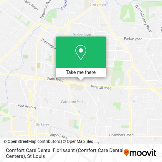 Comfort Care Dental Florissant map