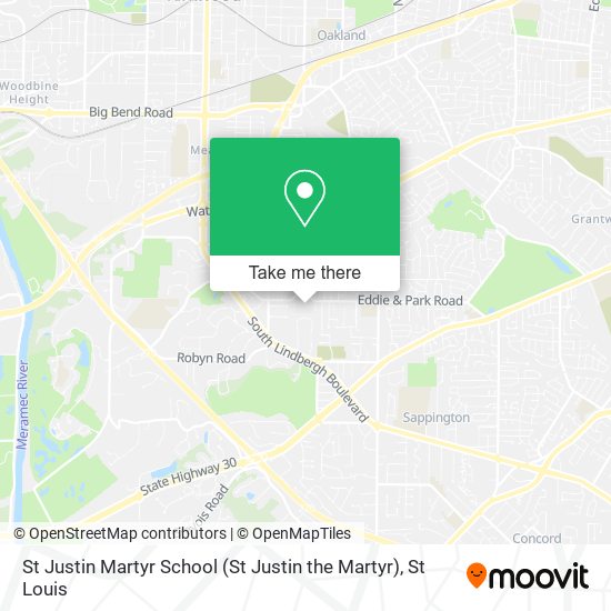 St Justin Martyr School map