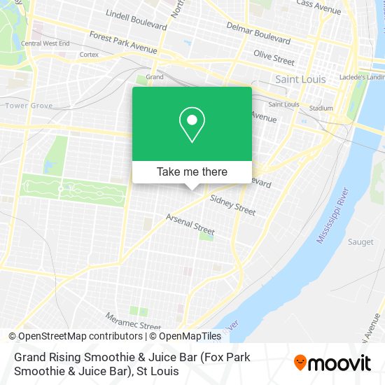 Grand Rising Smoothie & Juice Bar (Fox Park Smoothie & Juice Bar) map