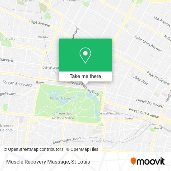 Mapa de Muscle Recovery Massage