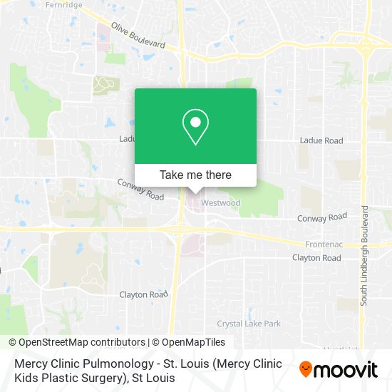 Mercy Clinic Pulmonology - St. Louis (Mercy Clinic Kids Plastic Surgery) map