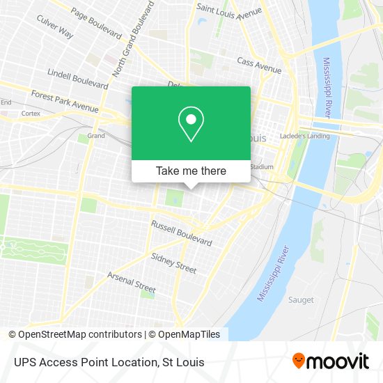 UPS Access Point Location map