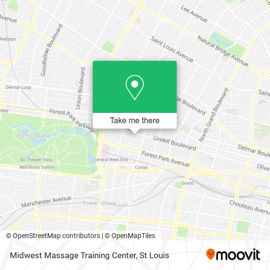 Midwest Massage Training Center map