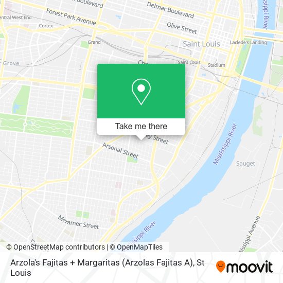 Mapa de Arzola's Fajitas + Margaritas (Arzolas Fajitas A)