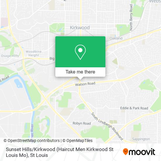 Sunset Hills / Kirkwood (Haircut Men Kirkwood St Louis Mo) map