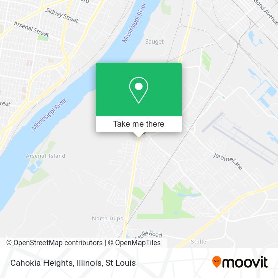 Mapa de Cahokia Heights, Illinois