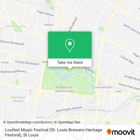 Loufest Music Festival (St. Louis Brewers Heritage Festival) map