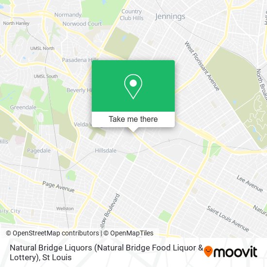 Mapa de Natural Bridge Liquors (Natural Bridge Food Liquor & Lottery)