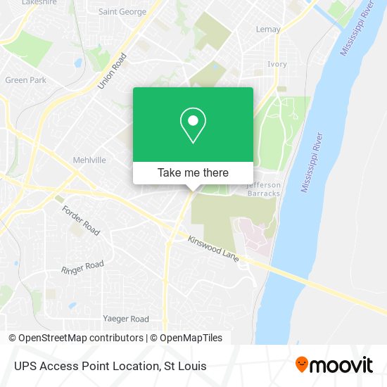 UPS Access Point Location map