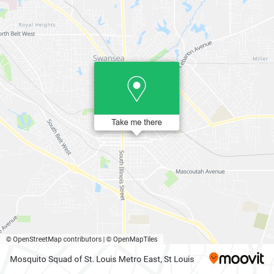 Mosquito Squad of St. Louis Metro East map