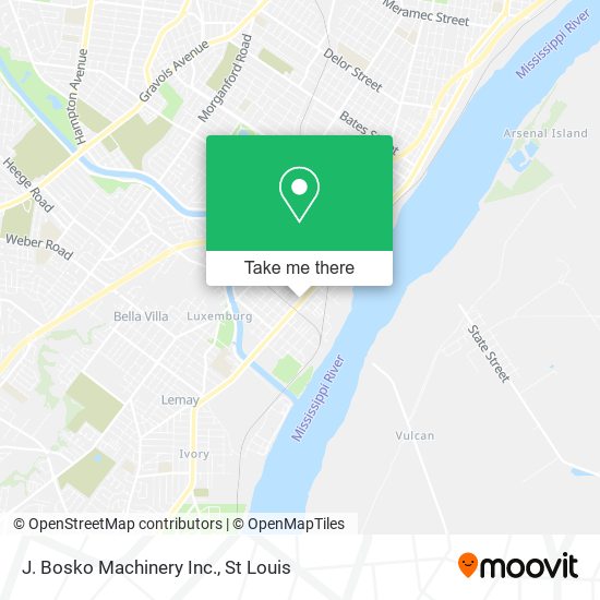 Mapa de J. Bosko Machinery Inc.