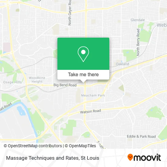 Massage Techniques and Rates map