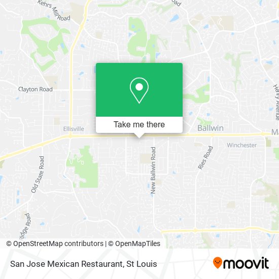 Mapa de San Jose Mexican Restaurant