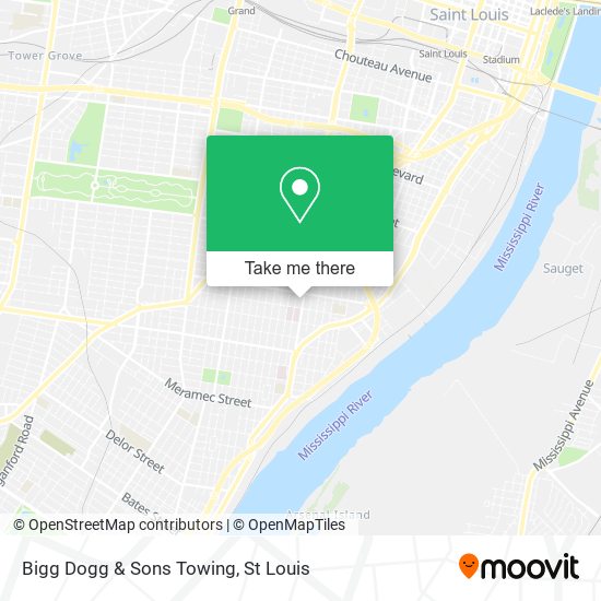 Bigg Dogg & Sons Towing map