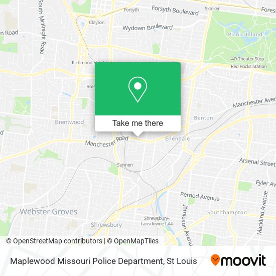 Maplewood Missouri Police Department map