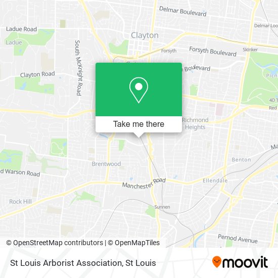 St Louis Arborist Association map