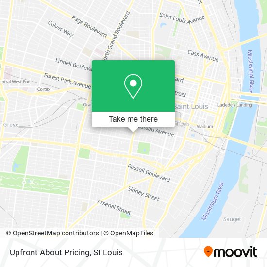 Mapa de Upfront About Pricing