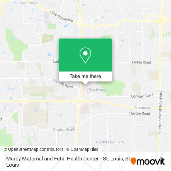 Mercy Maternal and Fetal Health Center - St. Louis map