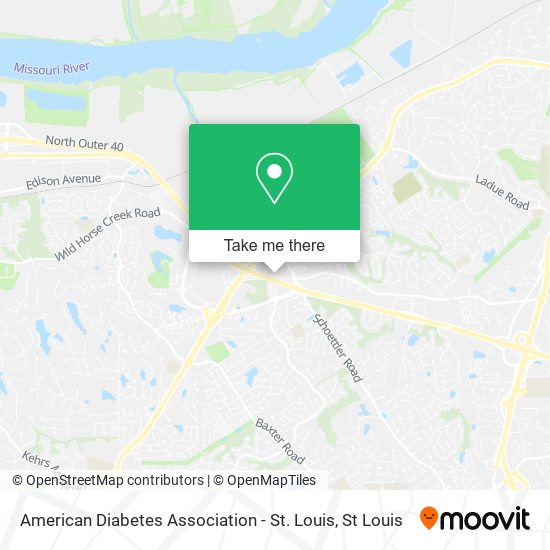 Mapa de American Diabetes Association - St. Louis