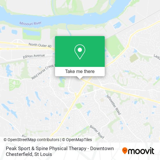 Peak Sport & Spine Physical Therapy - Downtown Chesterfield map