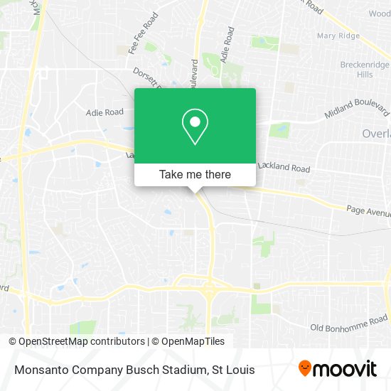 Mapa de Monsanto Company Busch Stadium