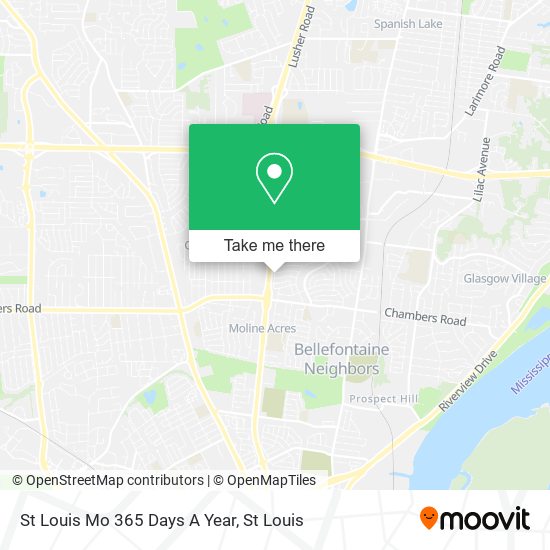 St Louis Mo 365 Days A Year map