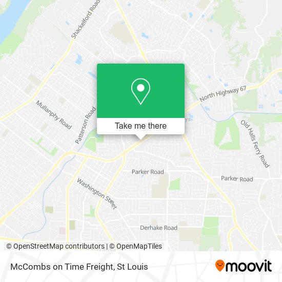 Mapa de McCombs on Time Freight