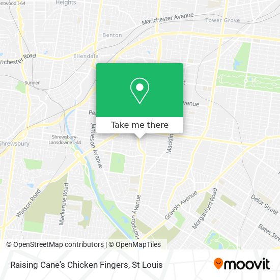 Raising Cane's Chicken Fingers map